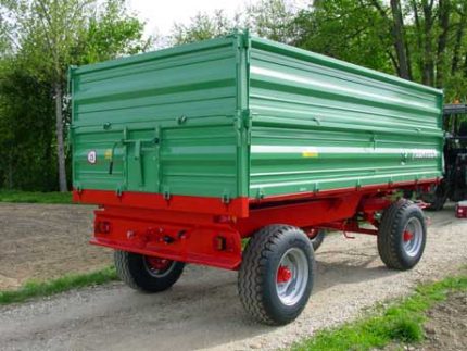 Remorca agricola cu basculare cu axa dubla Farmtech model Zdk 7023, 7.5 tone