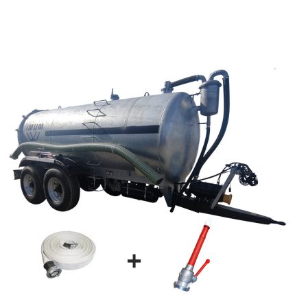 Vidanja IMUM, 11200 litri, galvanizata, monoax, model IST, franare pneumatica, cu sistem suplimentar de stins incendii si furtun de pompieri