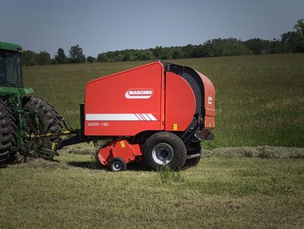 Presa de baloti rotunzi, Maschio model Entry 150, de la 50 CP, produs utilizat, stoc Ploiesti, matricola 2023 , serie PLC2B0263