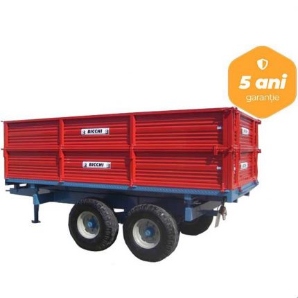 Remorca agricola cu ax tandem Bicchi BT120, 12 tone, franare pneumatica